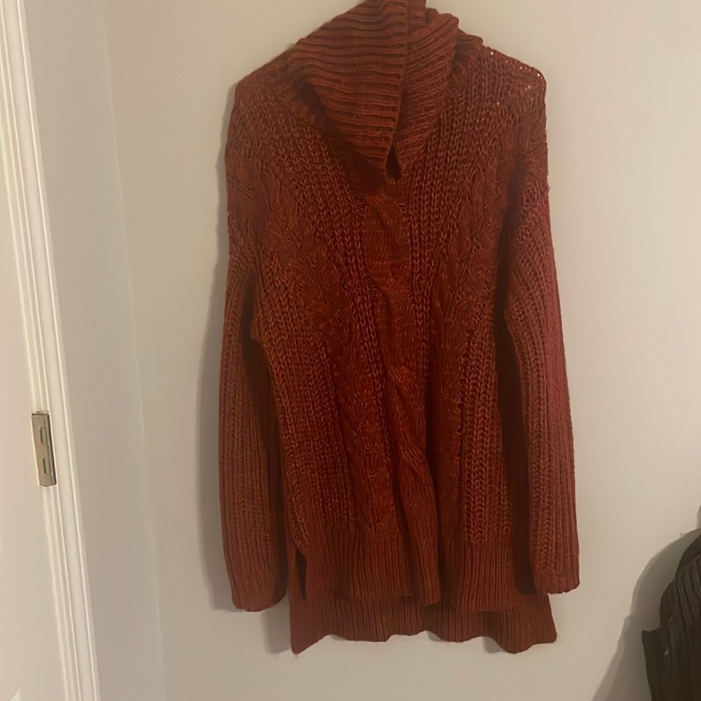 Red Turtleneck Sweater
